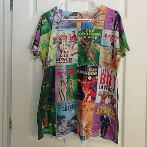 Unisex Pulp gay fiction screen print tee XL